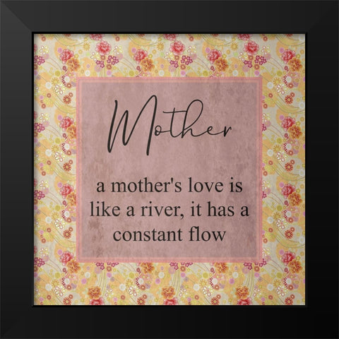 A mothers Love Black Modern Wood Framed Art Print by Phillip, Jamie