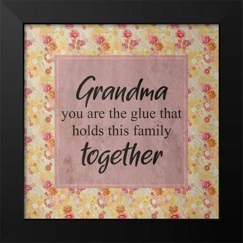 Grandma Black Modern Wood Framed Art Print by Phillip, Jamie