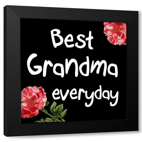 Best Grandma Black Modern Wood Framed Art Print with Double Matting by Phillip, Jamie