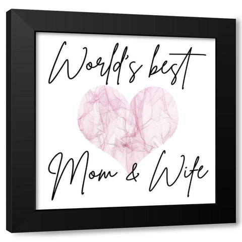 Mon And Wife Black Modern Wood Framed Art Print by Phillip, Jamie