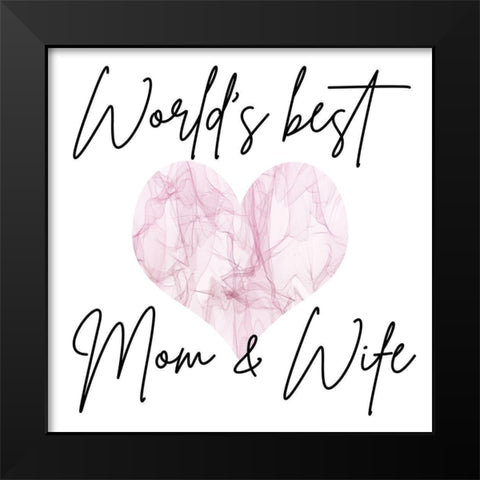 Mon And Wife Black Modern Wood Framed Art Print by Phillip, Jamie