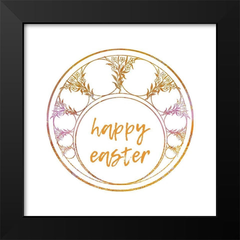 Happy Easter Black Modern Wood Framed Art Print by Phillip, Jamie