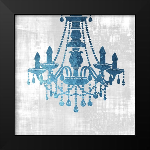 Chandelier Light Black Modern Wood Framed Art Print by Phillip, Jamie