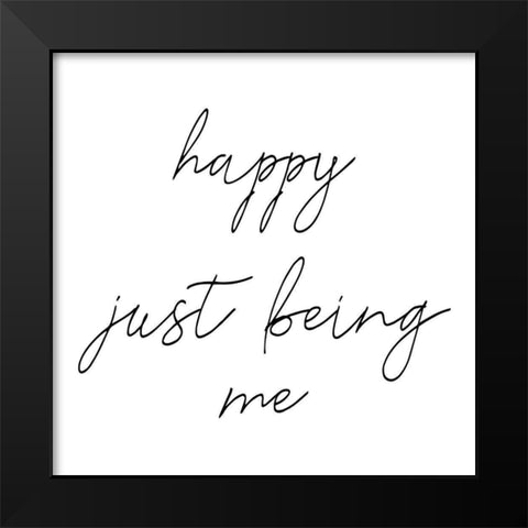 Happy 2 Black Modern Wood Framed Art Print by Phillip, Jamie