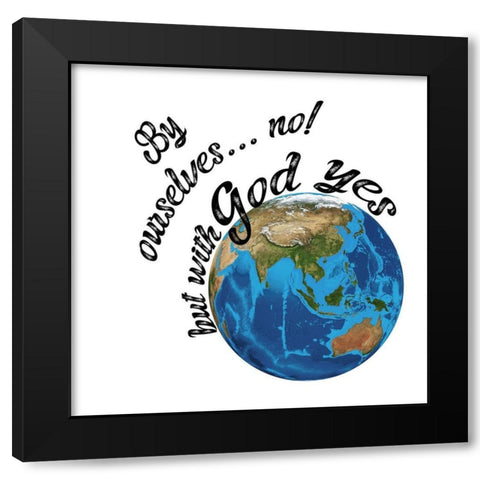 World 2 Black Modern Wood Framed Art Print by Phillip, Jamie
