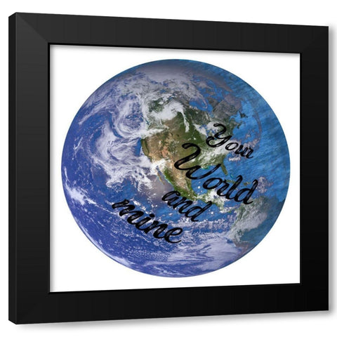 World 4 Black Modern Wood Framed Art Print by Phillip, Jamie