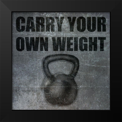 Gym Black Modern Wood Framed Art Print by Phillip, Jamie