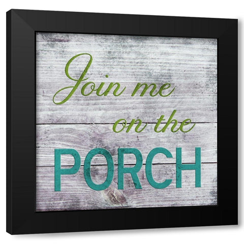 Porch Black Modern Wood Framed Art Print by Phillip, Jamie