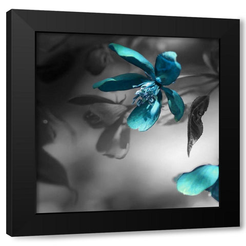 Teal Black Modern Wood Framed Art Print by Phillip, Jamie