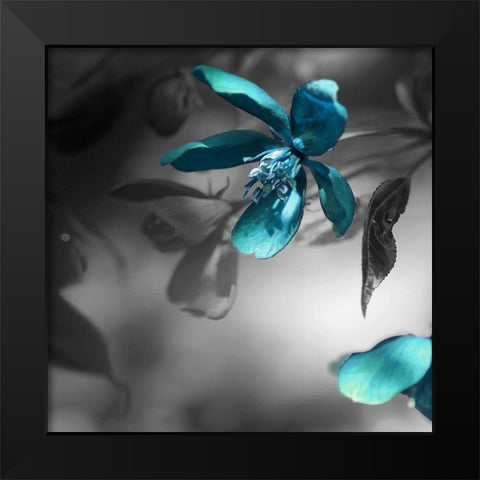 Teal Black Modern Wood Framed Art Print by Phillip, Jamie