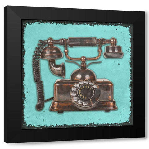 Phone Home Black Modern Wood Framed Art Print with Double Matting by Phillip, Jamie