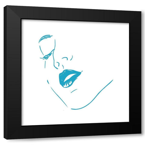 Facial Black Modern Wood Framed Art Print by Phillip, Jamie