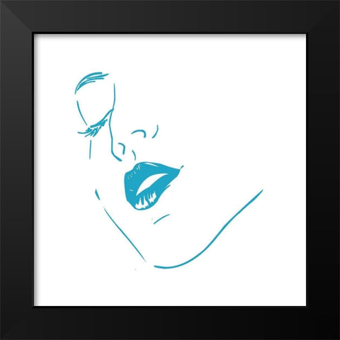 Facial Black Modern Wood Framed Art Print by Phillip, Jamie