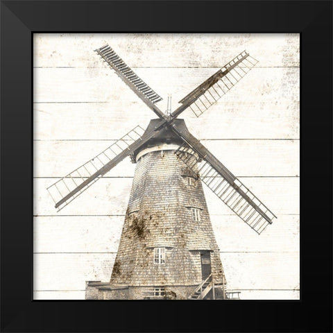 Wind Mill Black Modern Wood Framed Art Print by Phillip, Jamie