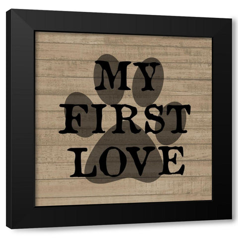 First Love Black Modern Wood Framed Art Print by Phillip, Jamie