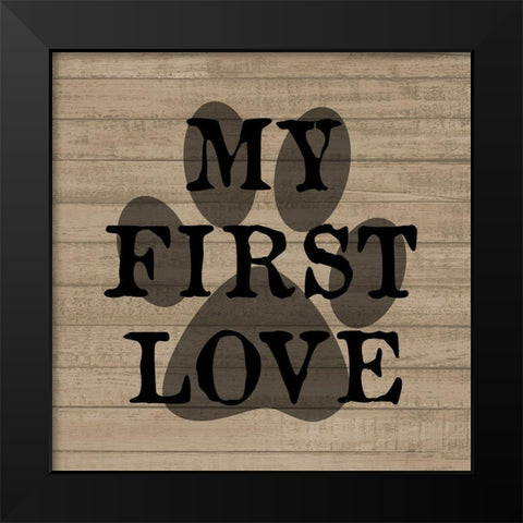 First Love Black Modern Wood Framed Art Print by Phillip, Jamie