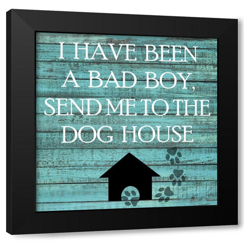 Dog House Black Modern Wood Framed Art Print with Double Matting by Phillip, Jamie