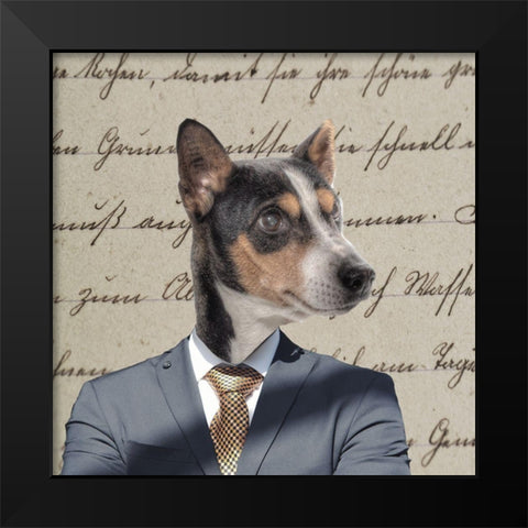 Ruff Top 4 Black Modern Wood Framed Art Print by Phillip, Jamie