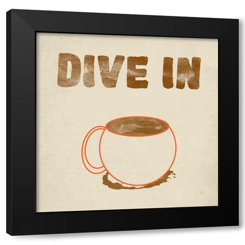 Coffee Dive Black Modern Wood Framed Art Print with Double Matting by Phillip, Jamie