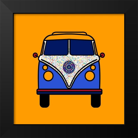 Boho Black Modern Wood Framed Art Print by Phillip, Jamie