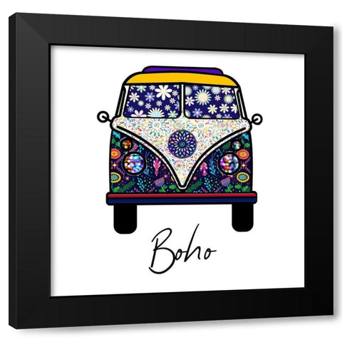 Boho 2 Black Modern Wood Framed Art Print with Double Matting by Phillip, Jamie