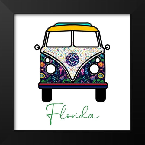 Florida Black Modern Wood Framed Art Print by Phillip, Jamie