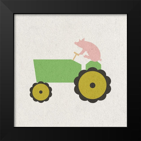 Little Farmer Black Modern Wood Framed Art Print by Phillip, Jamie