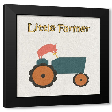 Little Farmer 2 Black Modern Wood Framed Art Print by Phillip, Jamie