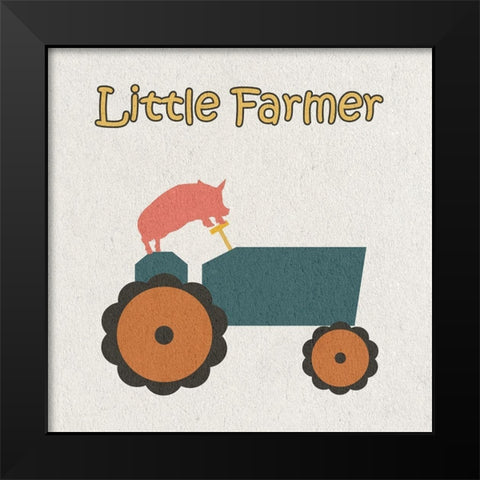 Little Farmer 2 Black Modern Wood Framed Art Print by Phillip, Jamie