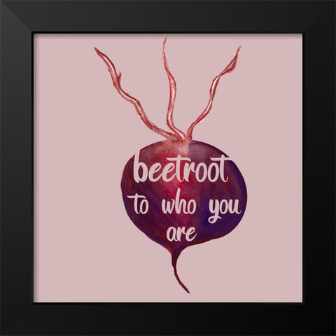Beetroot Black Modern Wood Framed Art Print by Phillip, Jamie