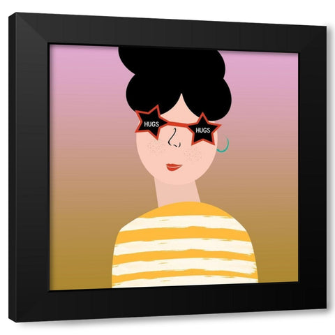 Girly 4 Black Modern Wood Framed Art Print with Double Matting by Phillip, Jamie