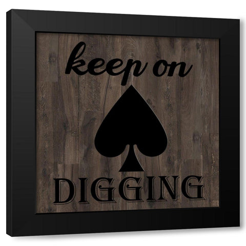 Playing Card Spade Black Modern Wood Framed Art Print by Phillip, Jamie
