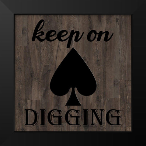 Playing Card Spade Black Modern Wood Framed Art Print by Phillip, Jamie