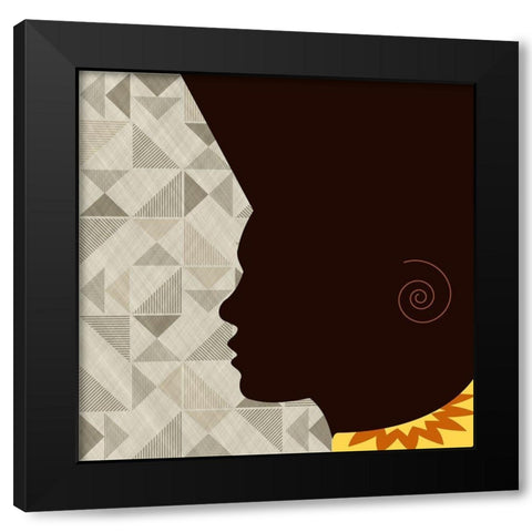African Man Black Modern Wood Framed Art Print by Phillip, Jamie