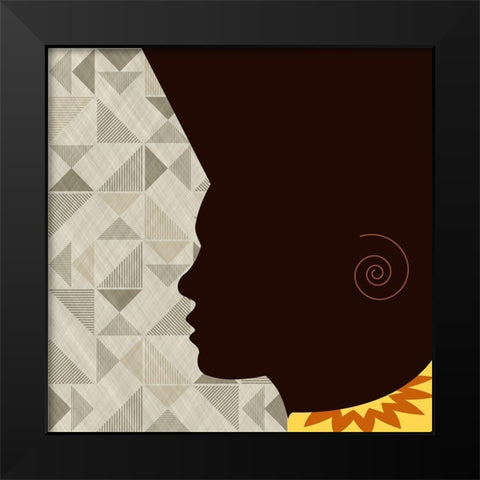 African Man Black Modern Wood Framed Art Print by Phillip, Jamie