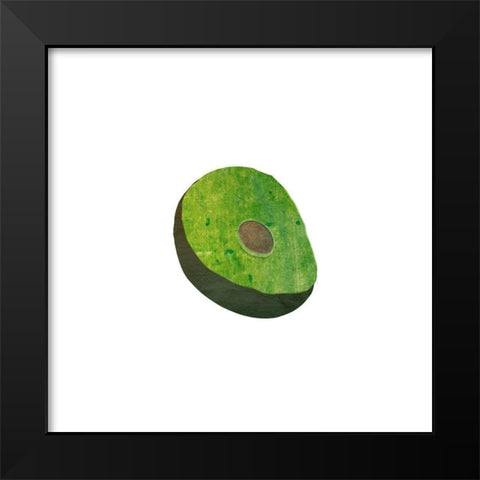 Avacado Black Modern Wood Framed Art Print by Phillip, Jamie