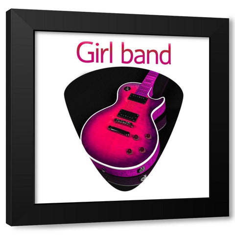 Girl Band Black Modern Wood Framed Art Print with Double Matting by Phillip, Jamie