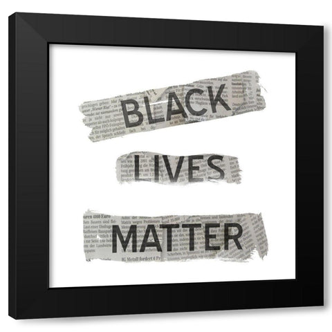 Black Lives Black Modern Wood Framed Art Print by Phillip, Jamie