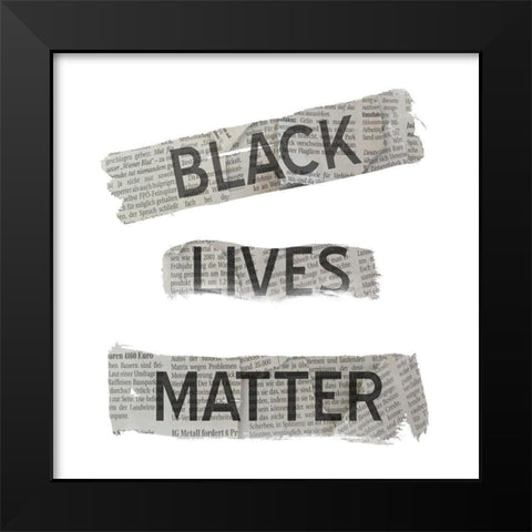 Black Lives Black Modern Wood Framed Art Print by Phillip, Jamie
