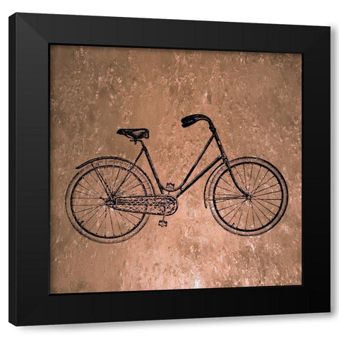 Metalic Bike Black Modern Wood Framed Art Print with Double Matting by Phillip, Jamie