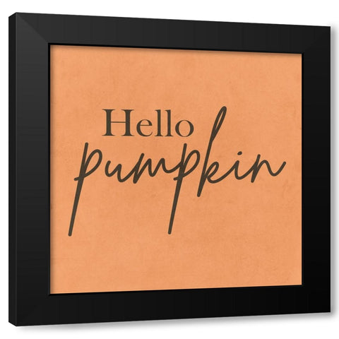 Pumpkin Black Modern Wood Framed Art Print by Phillip, Jamie
