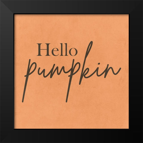 Pumpkin Black Modern Wood Framed Art Print by Phillip, Jamie