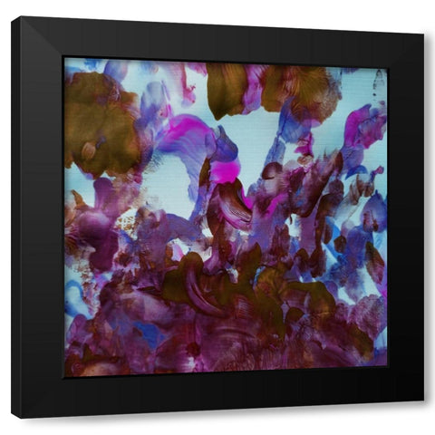 Yanny Flower Black Modern Wood Framed Art Print by Phillip, Jamie