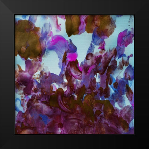 Yanny Flower Black Modern Wood Framed Art Print by Phillip, Jamie