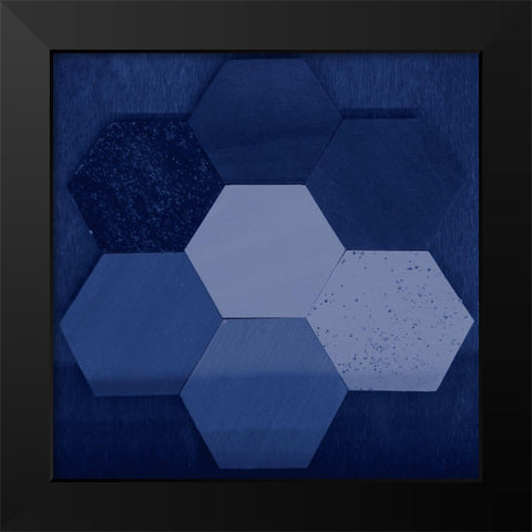 Midnight Shapes Black Modern Wood Framed Art Print by Phillip, Jamie