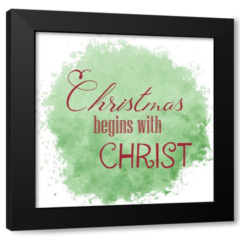 Jesus Christmas Black Modern Wood Framed Art Print by Phillip, Jamie