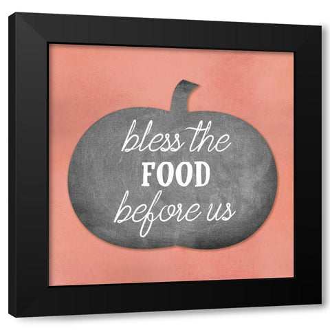 Bless The Food Black Modern Wood Framed Art Print with Double Matting by Phillip, Jamie