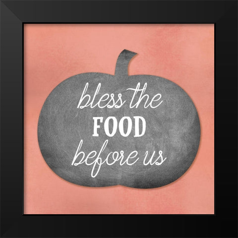 Bless The Food Black Modern Wood Framed Art Print by Phillip, Jamie