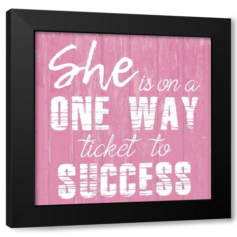 Success Black Modern Wood Framed Art Print by Phillip, Jamie