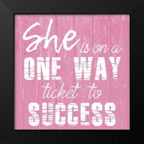Success Black Modern Wood Framed Art Print by Phillip, Jamie